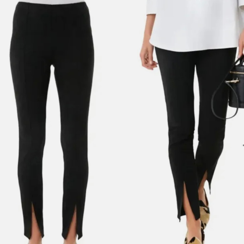 Tuckernuck Pomander Place Sloan Leggings black faux suede slit pants Small